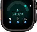 Apple Watch Ultra 4, fekete titántok, 8-as felkészültségi pontszám, jobb oldali nézet, Digital Crown, megemelt oldalsó gomb