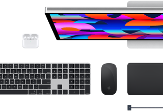Mac-kiegészítők: AirPods, Studio Display, Magic Keyboard, Magic Mouse, Magic Trackpad, MagSafe töltőkábel