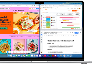 MacBook Air több megnyitott appal