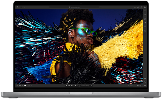 Színekben gazdag kép egy Liquid Retina XDR-kijelzőn, jól érzékeltetve a kijelző nagy felbontását, fényerejét és kontrasztját.