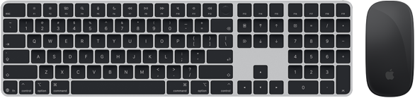 Touch ID-s Magic Keyboard és Magic Mouse felülnézetből
