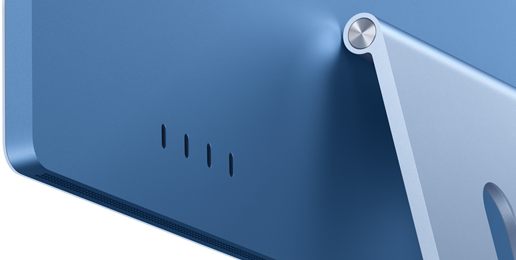 Az iMac hátulja a Thunderbolt portokkal
