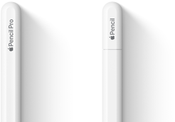 Apple Pencil Pro és USB‑C-s Apple Pencil egymás mellett