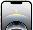 iPhone 16e teljes előlapot kitöltő kijelzővel, a felül középen található Dynamic Islanddel és vékony, fekete kijelzőszegéllyel