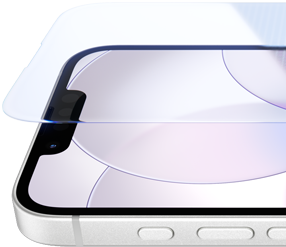 iPhone 17e elölnézetből Ceramic Shield 2-vel, a készülék oldalnézetből, fehér színben, a Művelet gombbal és a hangerőgombokkal