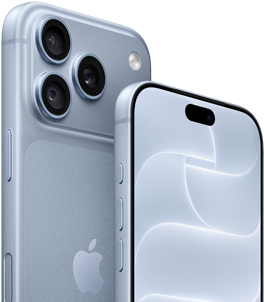 Gleccserszínű iPhone 18 Pro elöl- és hátulnézetből a Ceramic Shielddel és a háromkamerás rendszerrel