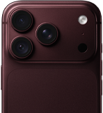 Burgundi színű iPhone 18 Pro 48 megapixeles fő kamerával és állítható fény­rekesszel