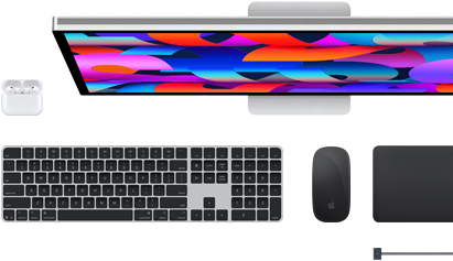 Mac-kiegészítők: AirPods, Studio Display, Magic Keyboard, Magic Mouse, Magic Trackpad, MagSafe töltőkábel
