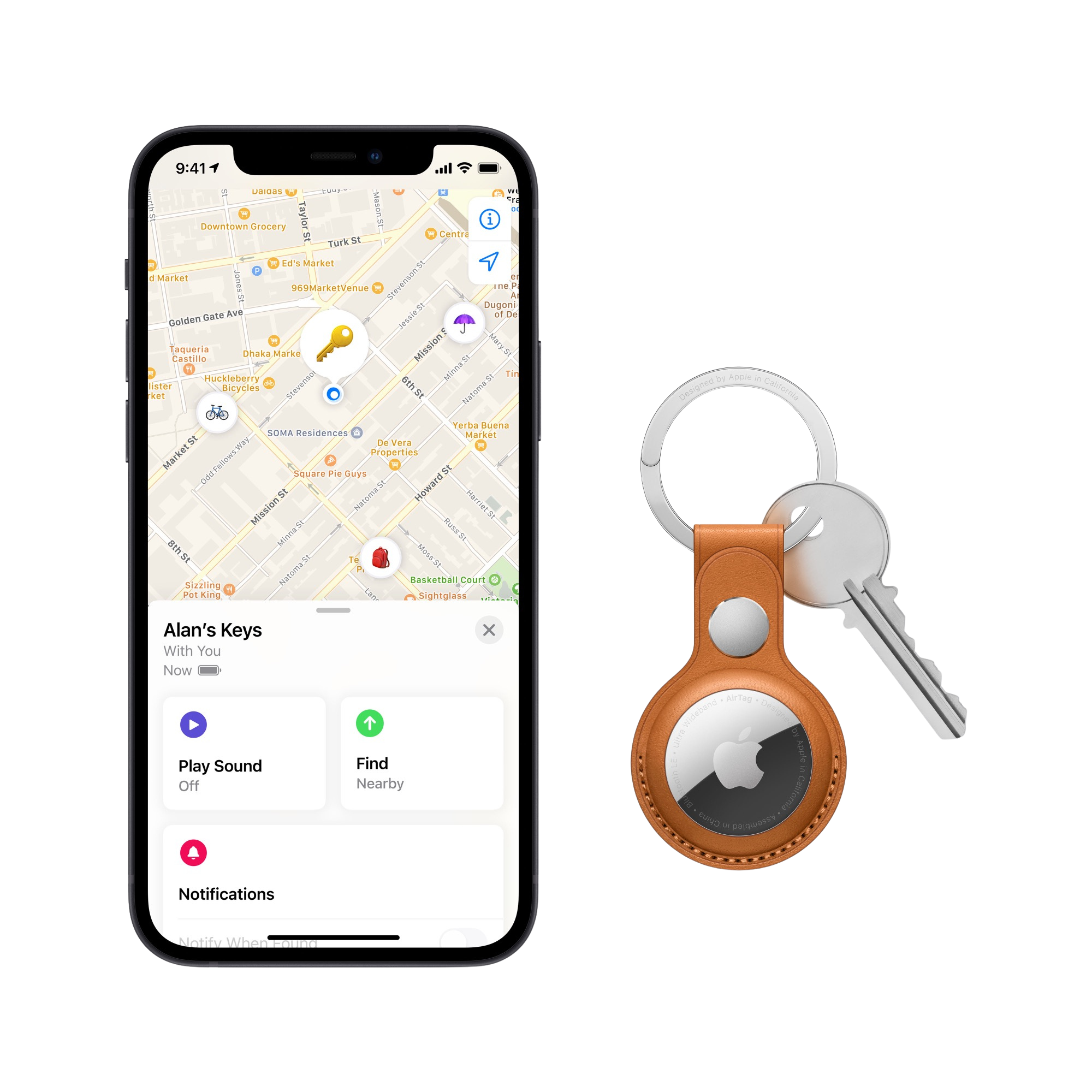 Apple AirTag Front and Back