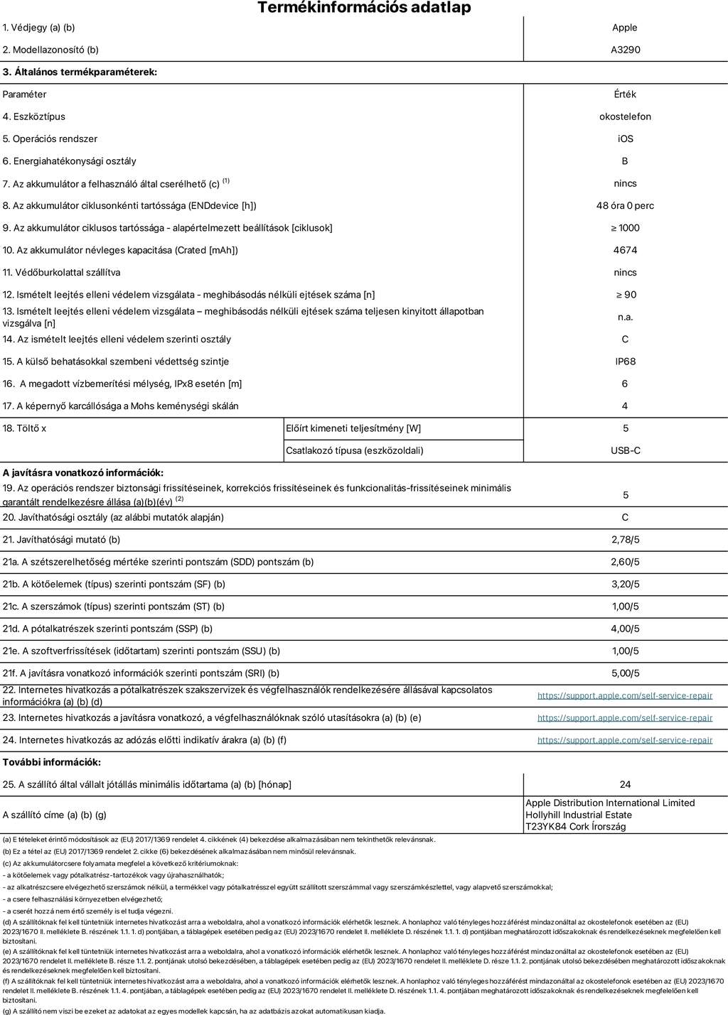 Energetikai információk