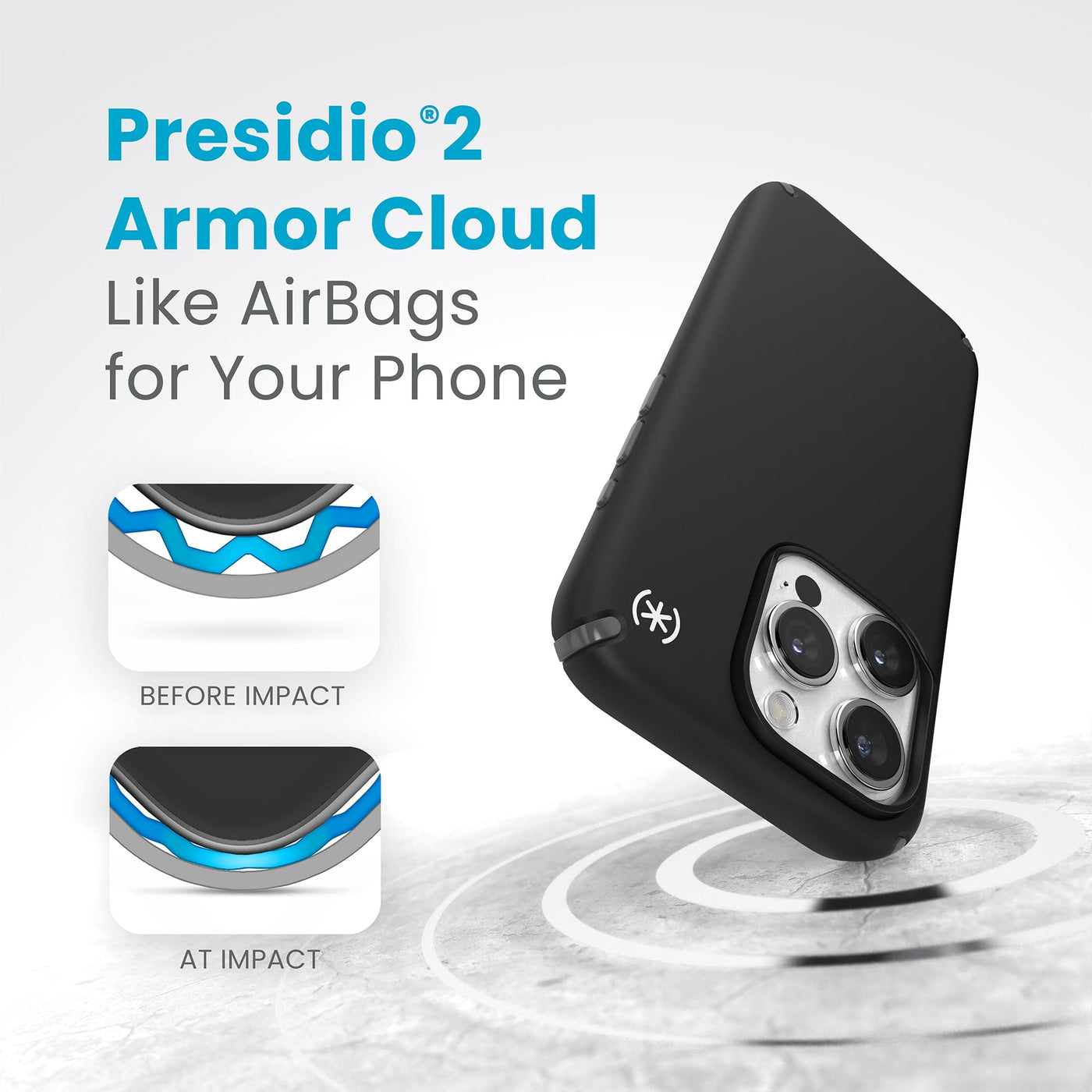 SPECK Presidio 2 Pro iPhone 15 Pro MagSafe tok - Fekete