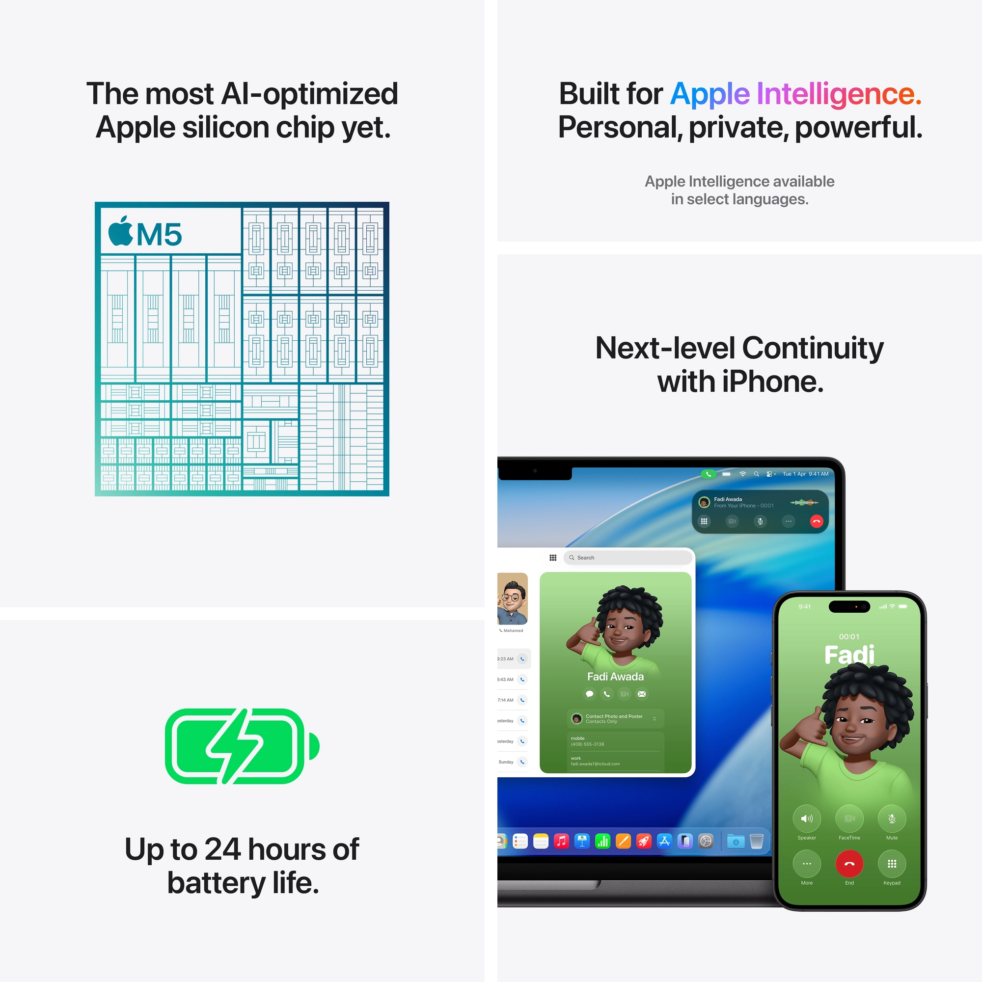 14 hüvelykes MacBook Pro: M5 chip, 10-magos CPU, 10-magos GPU, 32GB RAM, 1TB SSD - asztrofekete