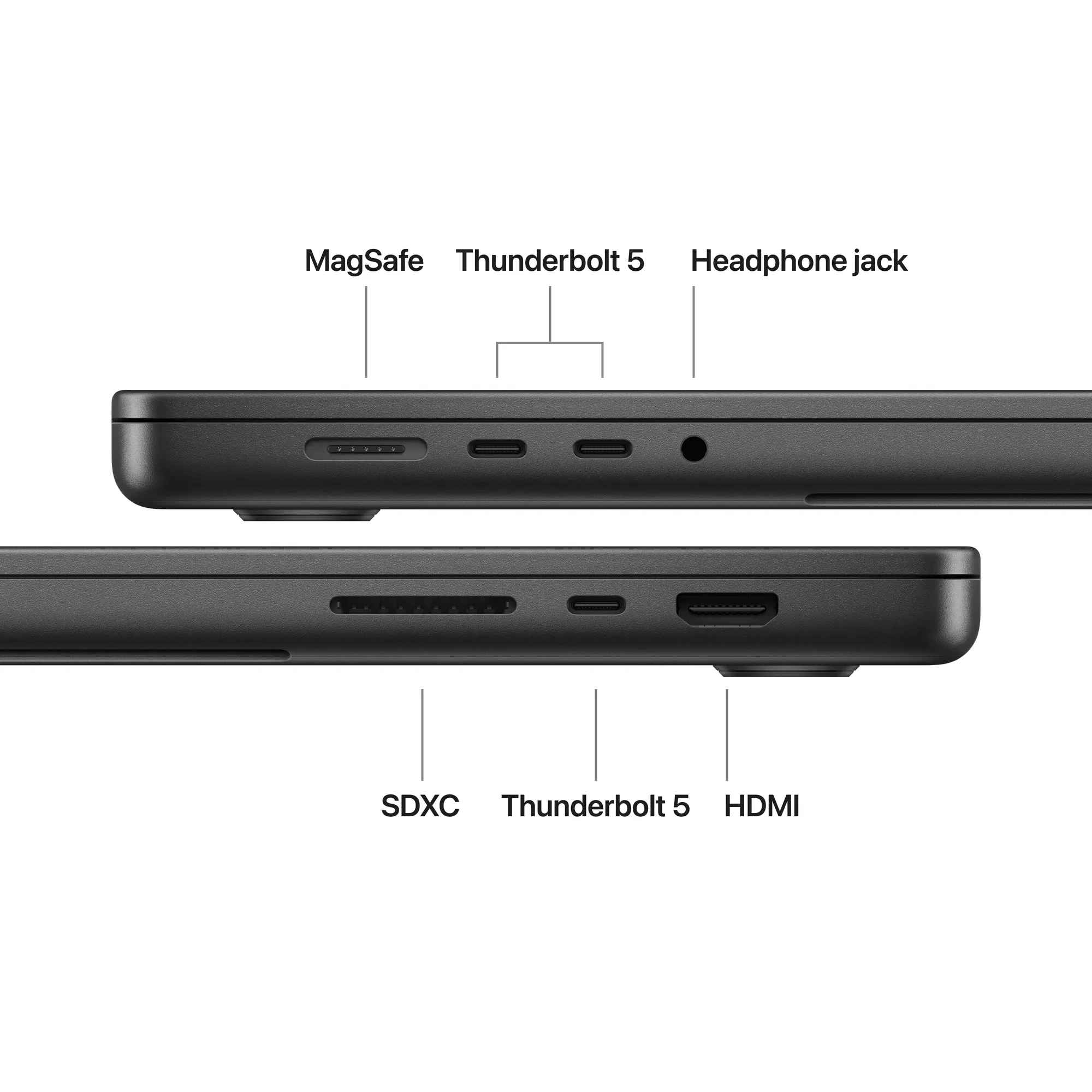 16 hüvelykes MacBook Pro: M5 Pro chip, 18-magos CPU, 20-magos GPU, 48GB RAM, 1TB SSD - asztrofekete