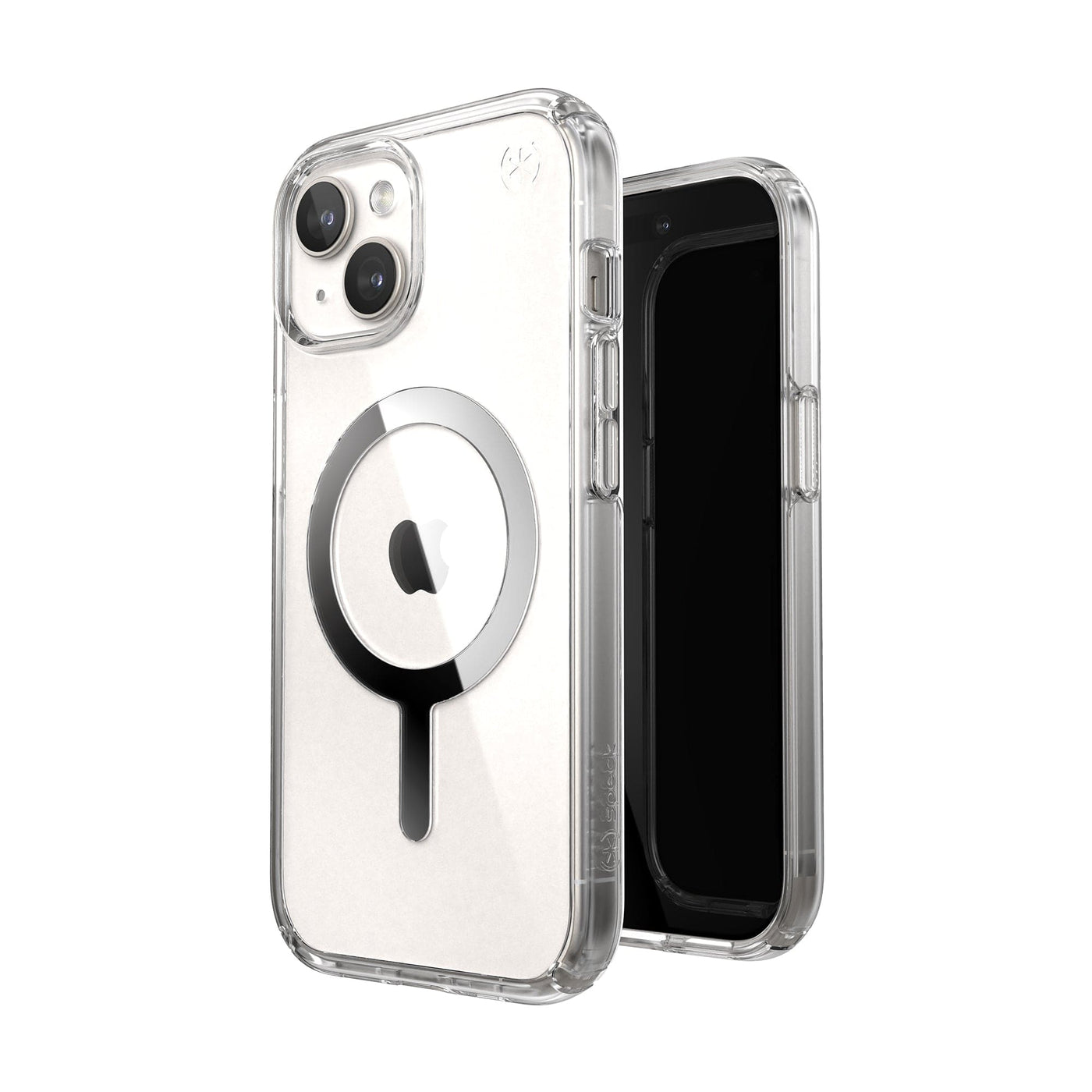 SPECK Presidio Perfect Clear iPhone 15 MagSafe tok - átlátszó/króm