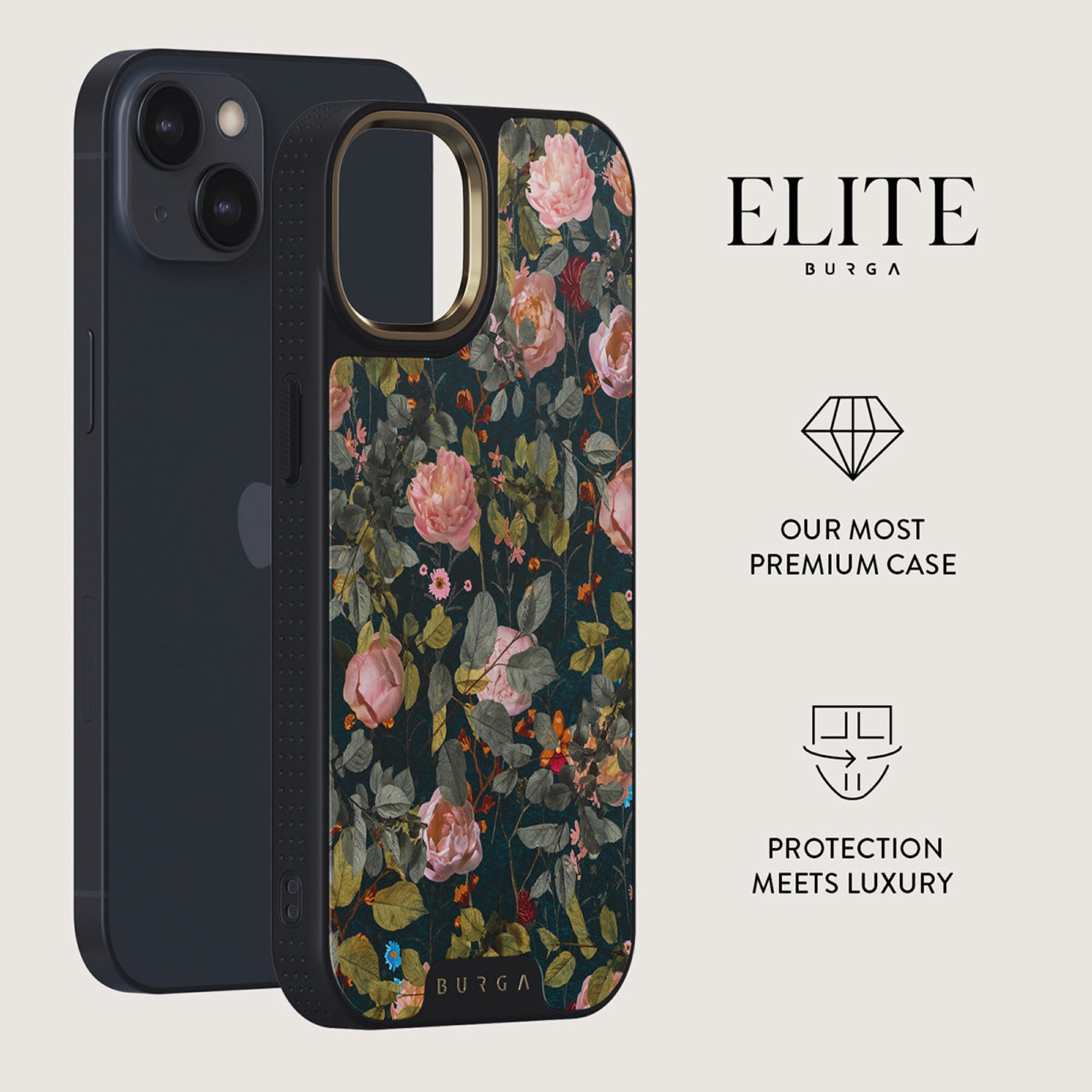 BURGA Elite MagSafe iPhone 15 tok - virágos kert