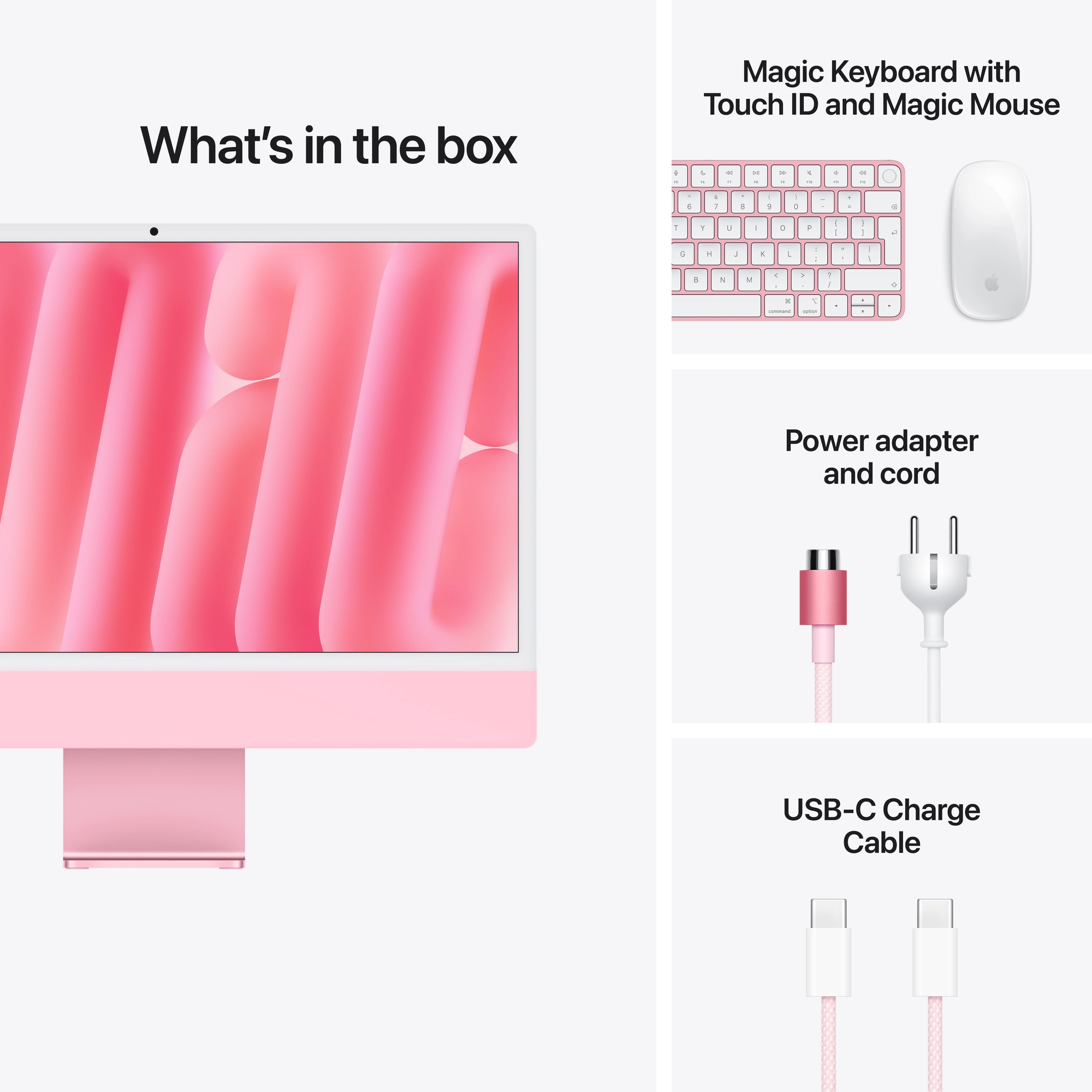 24-inch iMac 4.5K Retina kijelző, M6 chip, 12 magos CPU, 12 magos GPU, 16GB, 512GB SSD - rózsaszín