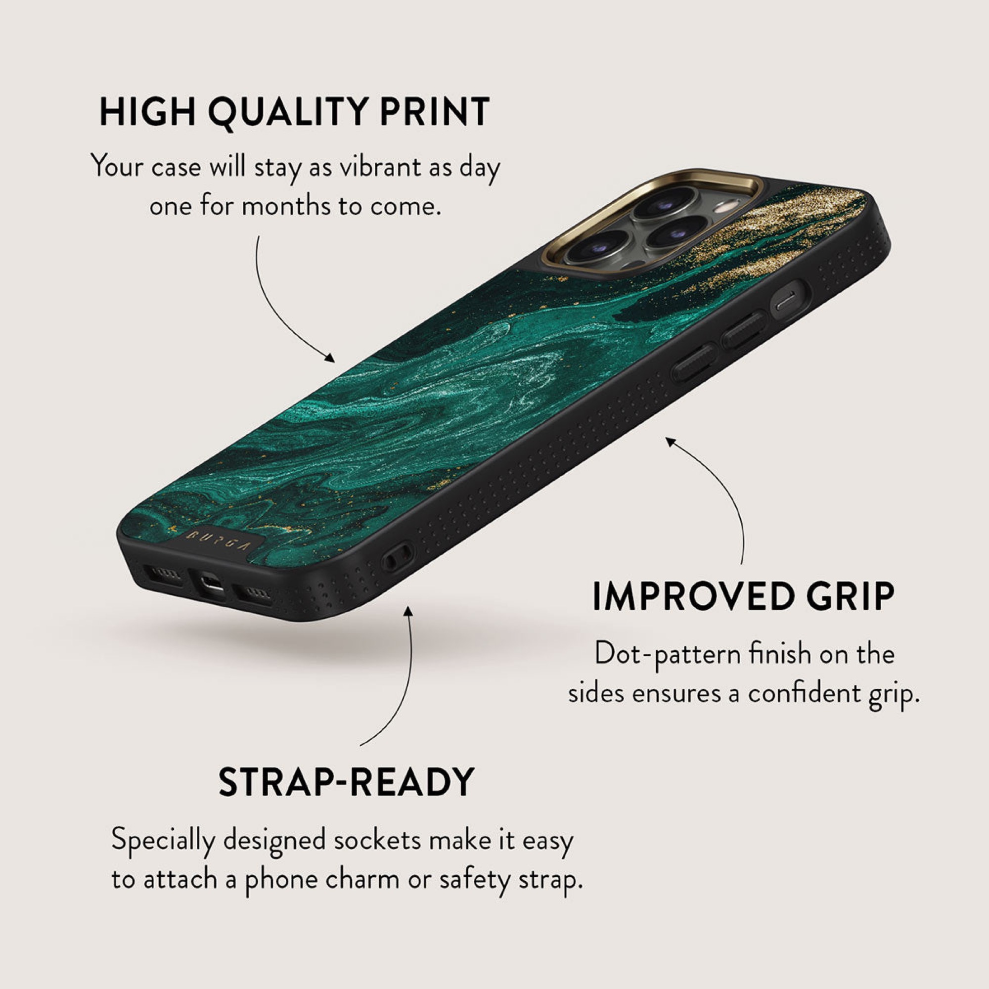BURGA Elite MagSafe iPhone 15 Pro tok - smaragd tenger