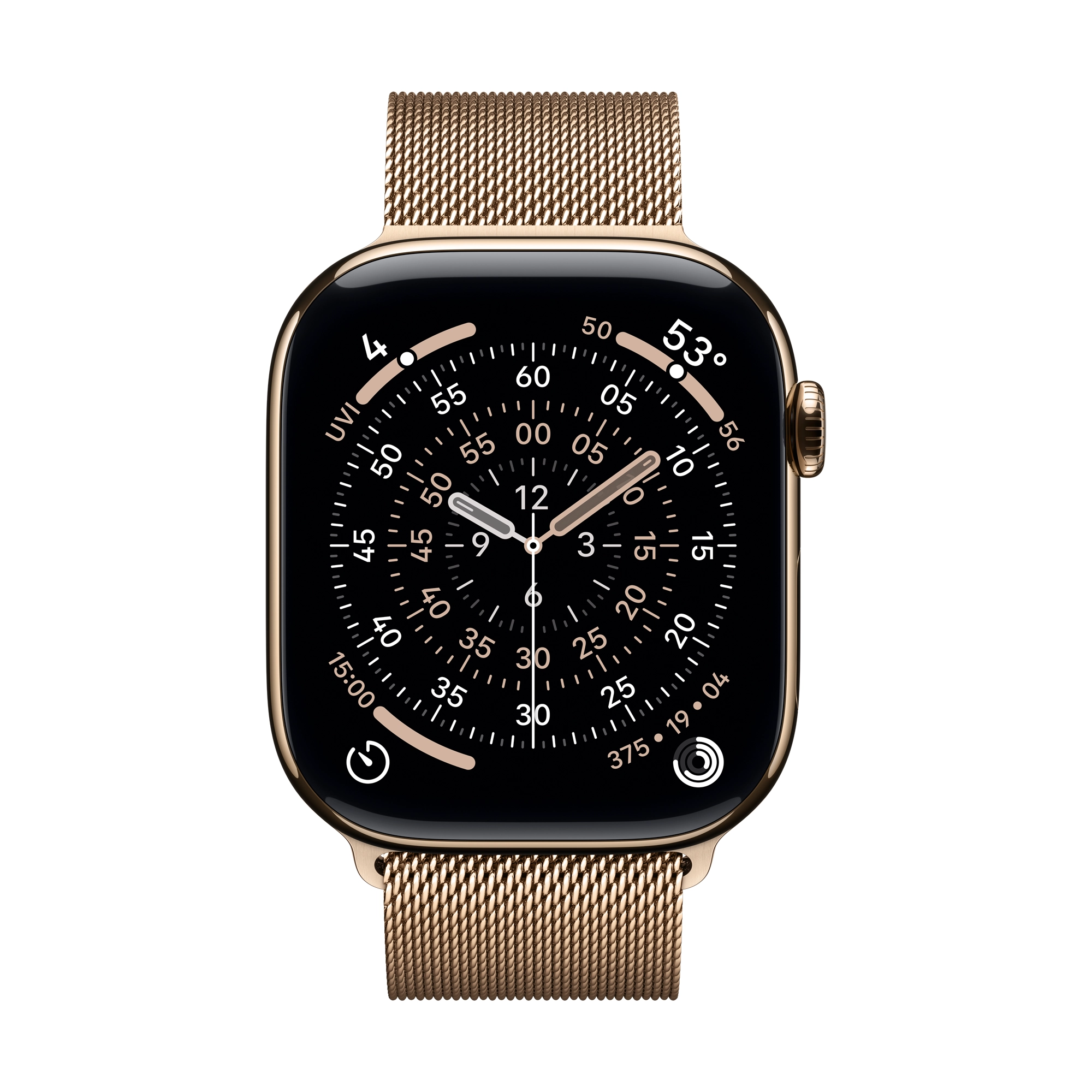 46 mm-es aranyszínű milánói szíj - M/L