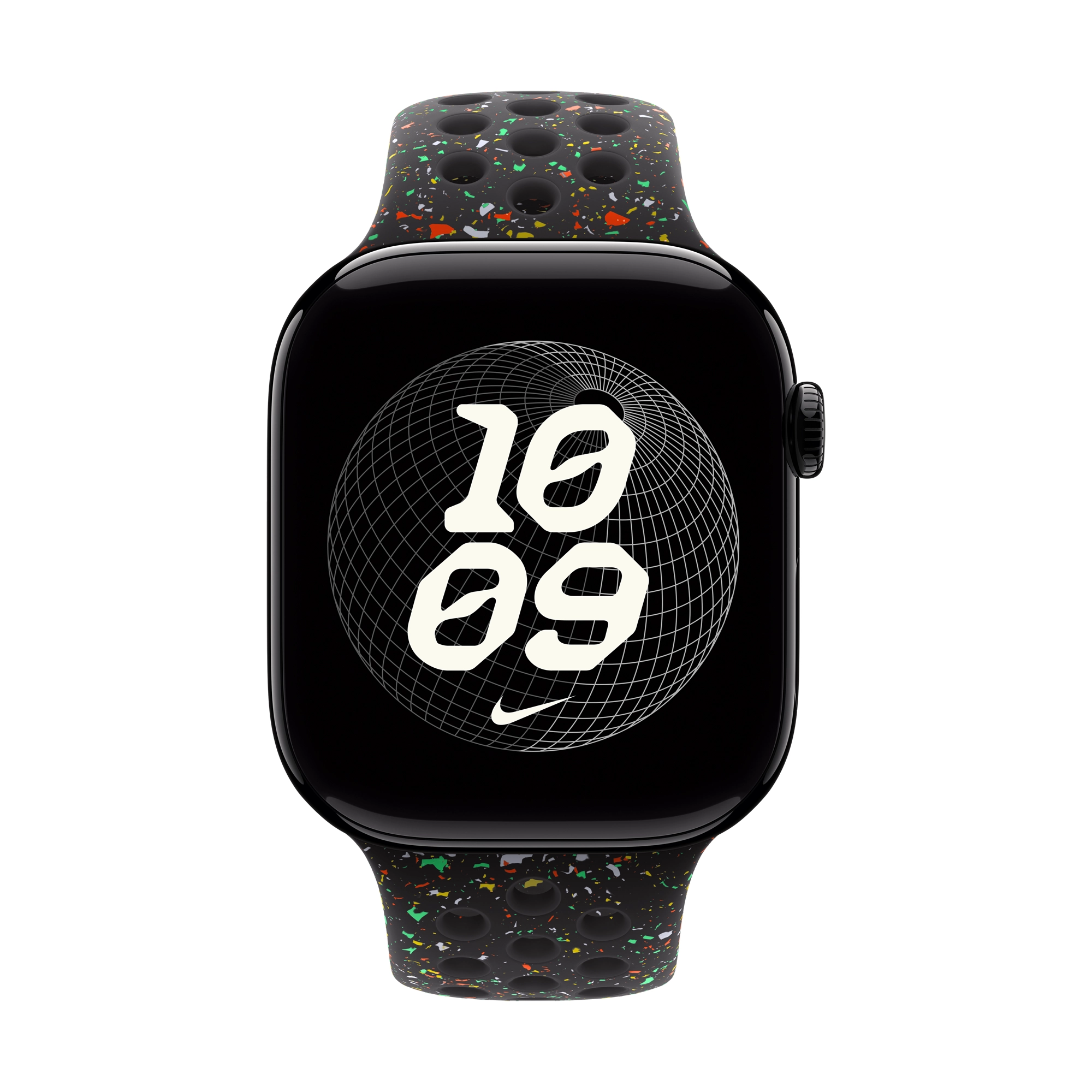 46 mm-es éjféli fekete Nike sportszíj – M/L