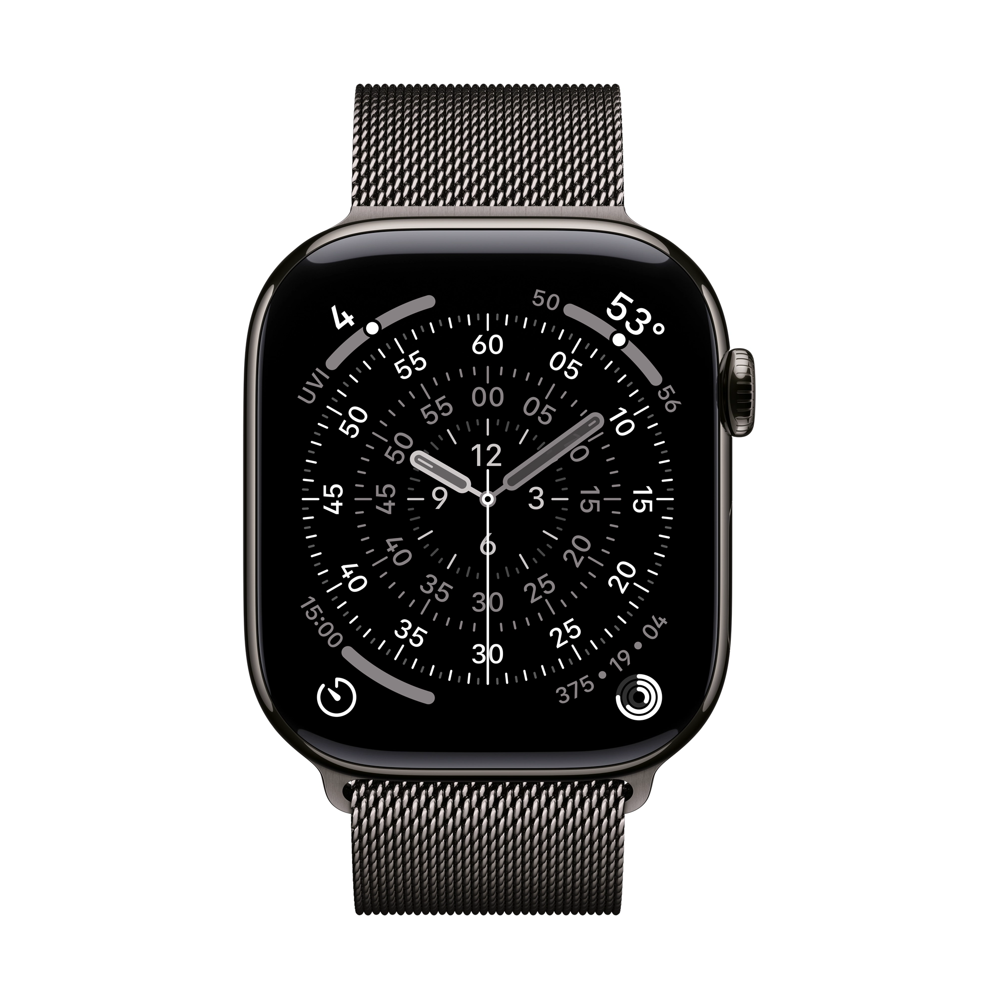 46 mm-es palaszürke milánói szíj - M/L