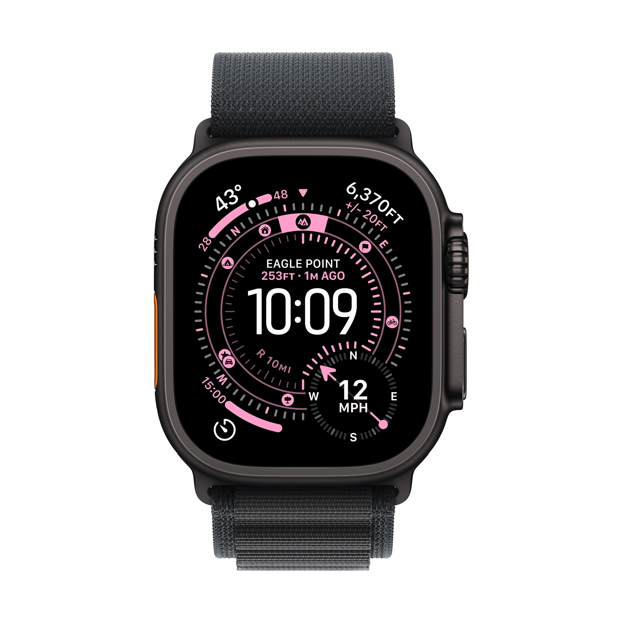 49 mm-es fekete Alpesi pánt – L – natúr titán