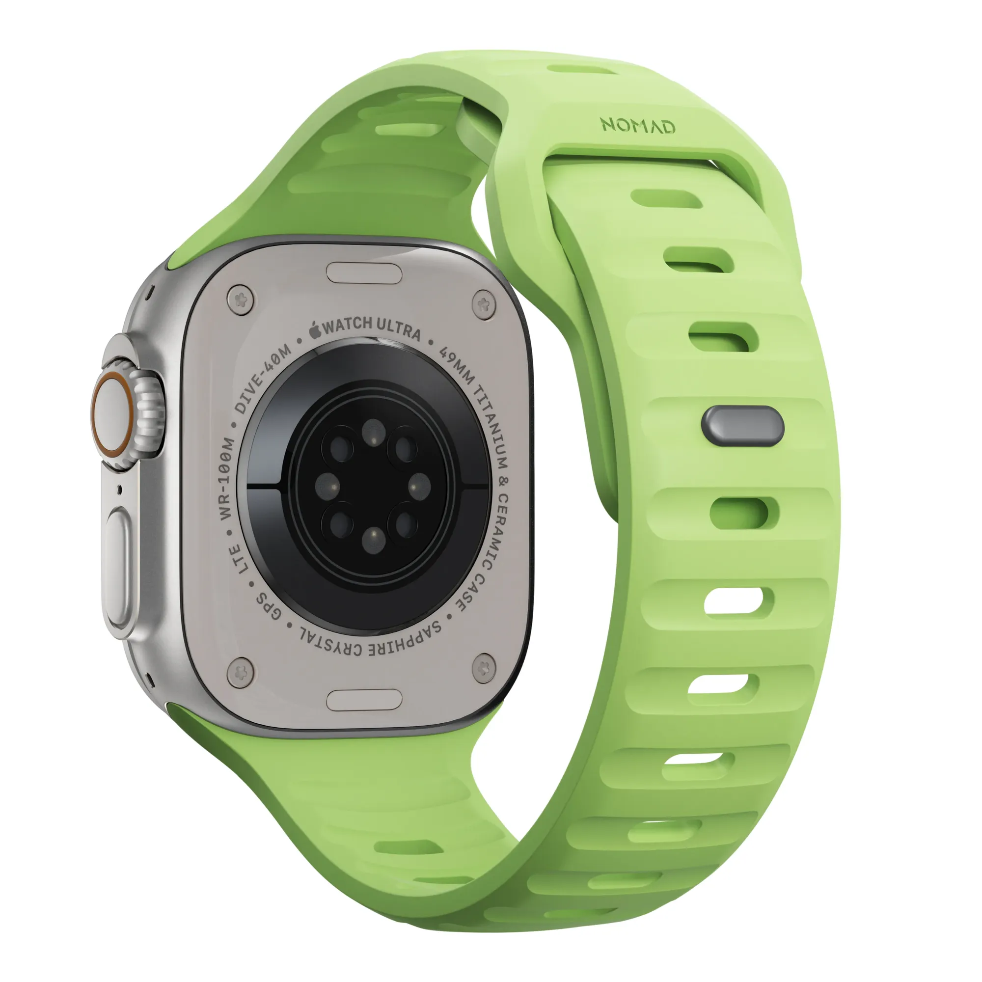 NOMAD Sport Strap for Apple Watch 42/44/45/49mm - Green Glow