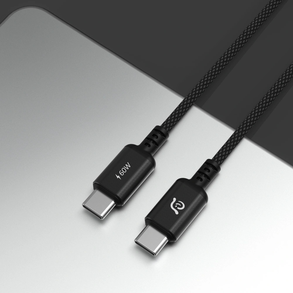 ADAM ELEMENTS Casa S120 USB-C 1.2m-es töltőkábel - fekete