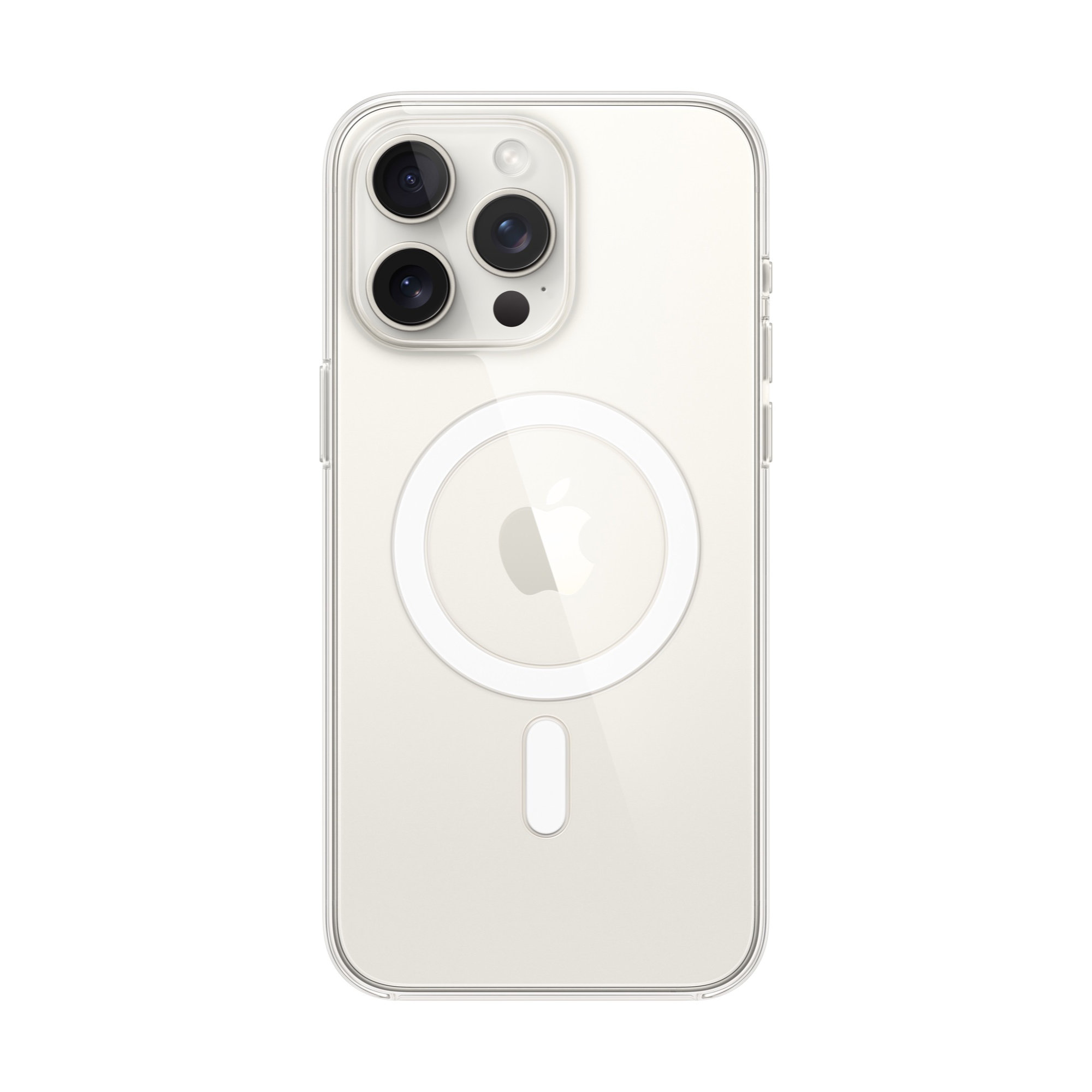 MagSafe-rögzítésű átlátszó iPhone 15 Pro Max-tok