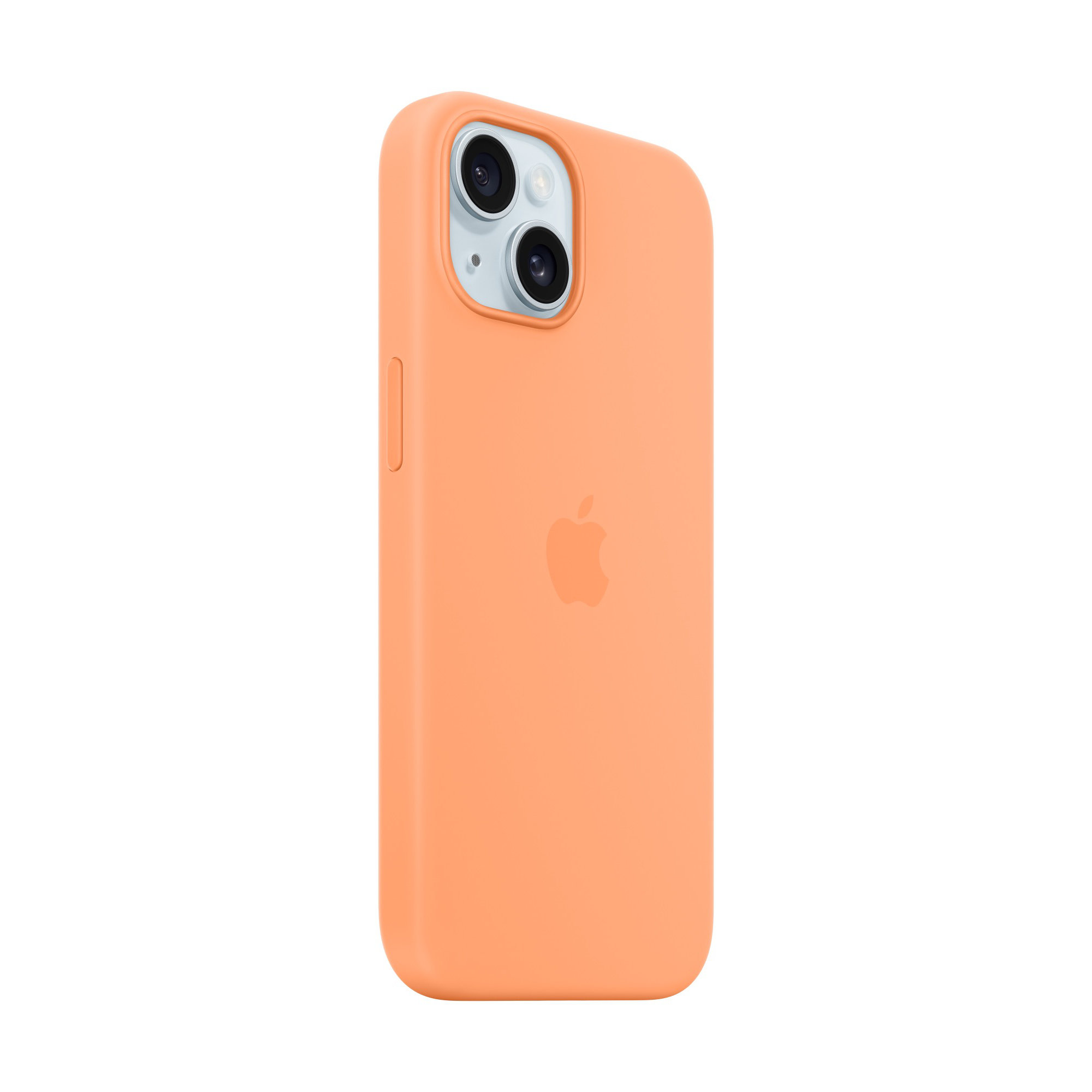 MagSafe-rögzítésű iPhone 15-szilikontok - narancssörbet