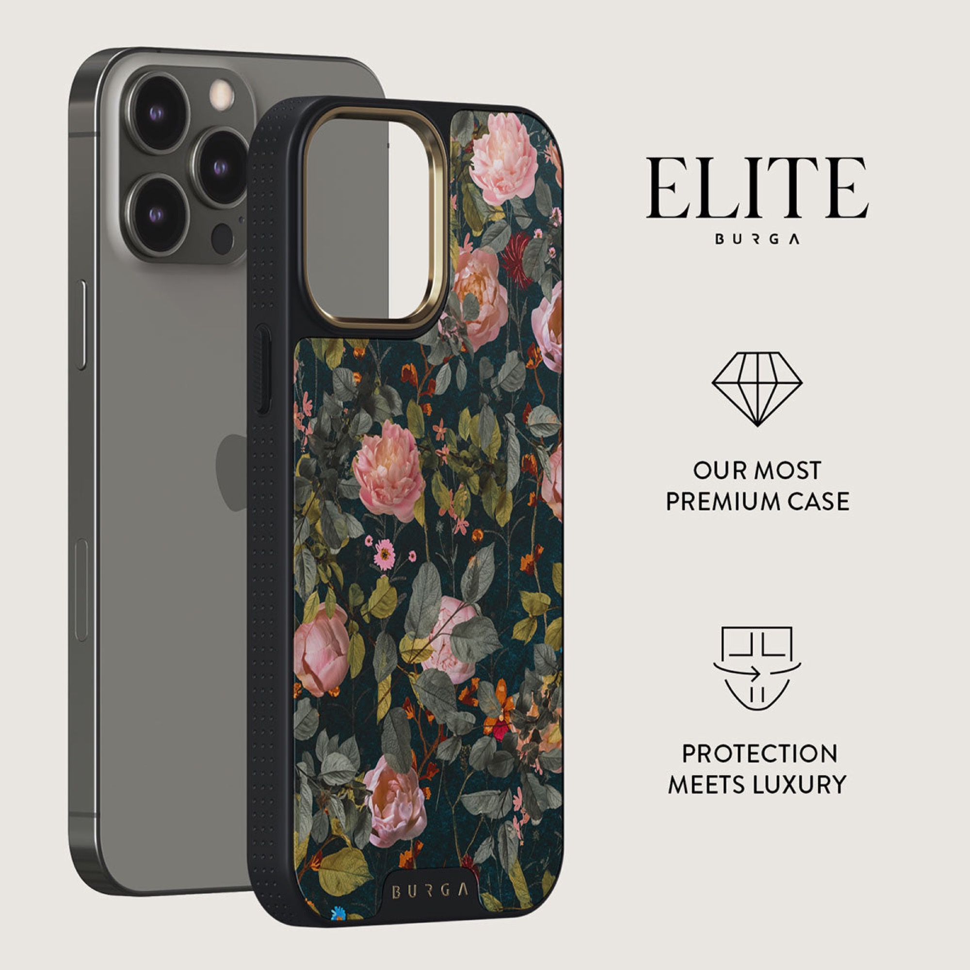 BURGA Elite MagSafe iPhone 15 Pro Max tok - virágzó kert