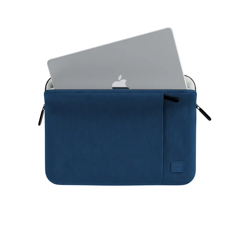 Epico CushionGuard Water-Resistant Sleeve for MacBook Pro 14" / Air 13", Extra Pocket - Dark Blue