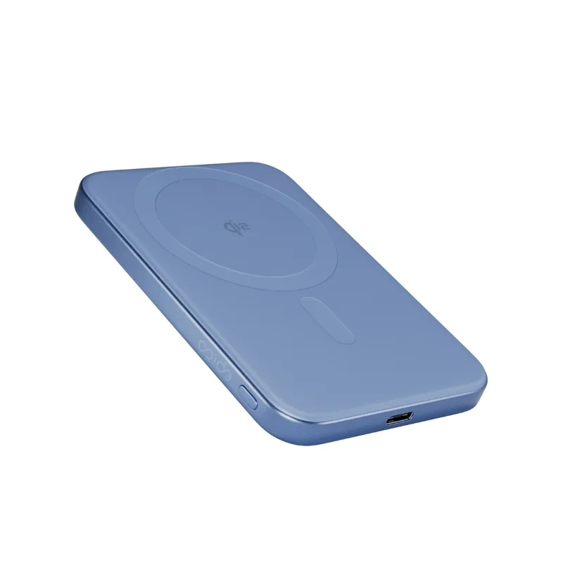 Epico UltraPack Qi2 15W Slim Aluminium MagSafe Wireless Power Bank 5000mAh - Light Blue