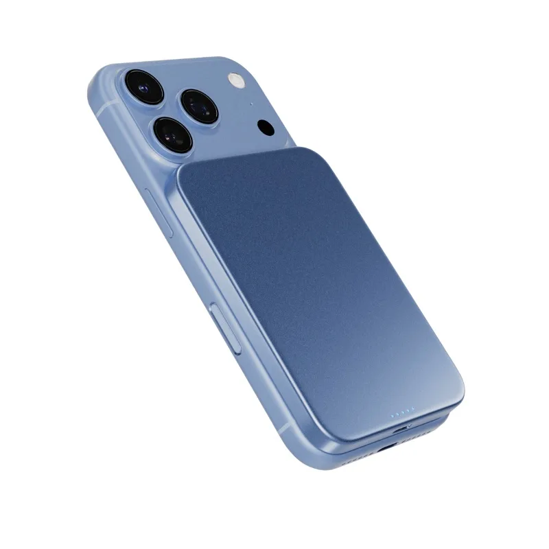 Epico UltraPack Qi2 15W Slim Aluminium MagSafe Wireless Power Bank 5000mAh - Light Blue