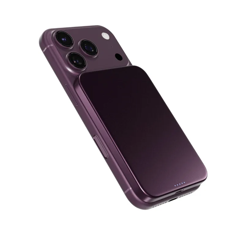 Epico UltraPack Qi2 15W Slim Aluminium MagSafe Wireless Power Bank 5000mAh - Dark Purple