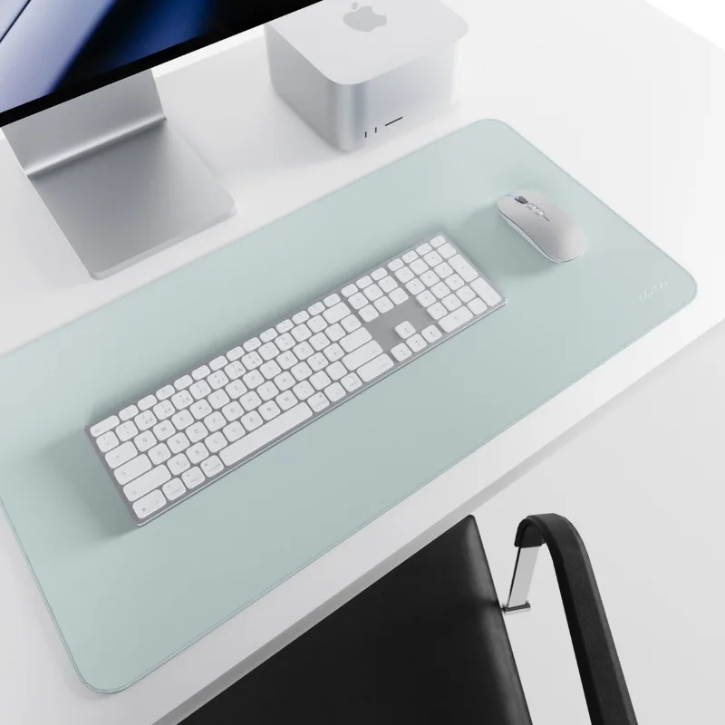 Epico TechGrain Reversible XL Desk Mat & Mouse Pad for Keyboard and Mouse - Light Blue / Silver