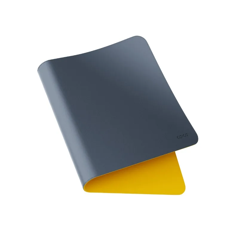 Epico TechGrain Reversible XL Desk Mat & Mouse Pad for Keyboard and Mouse - Dark Blue / Yellow