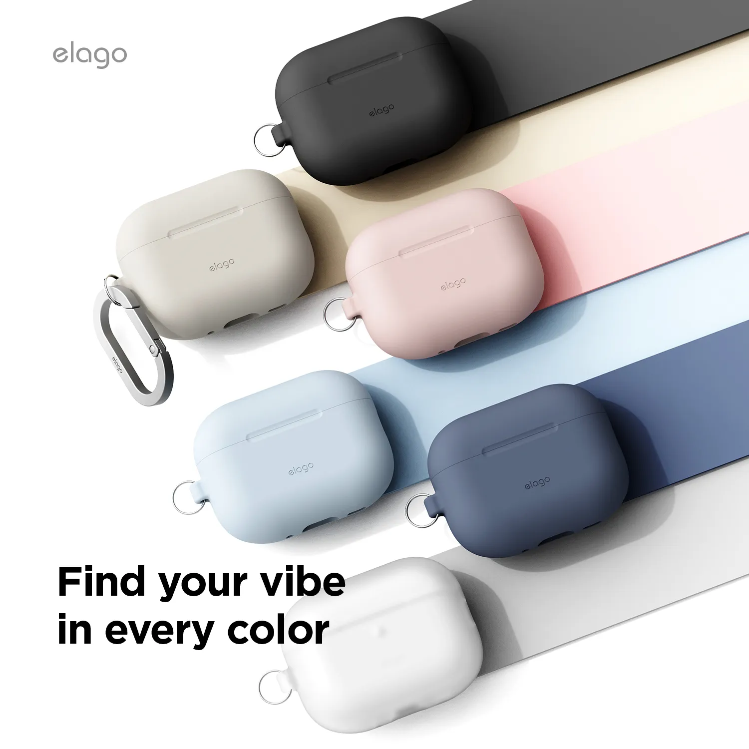 ELAGO AirPods Pro 3 szilikon tok - világoskék
