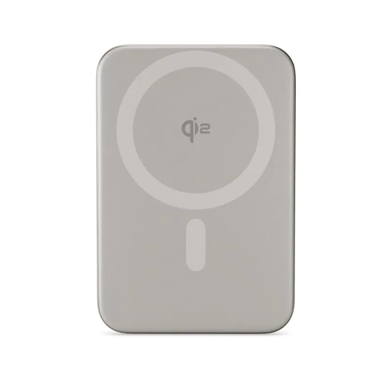 EPICO 10000mAh Qi2 kompatibilis mágneses powerbank - natúr titán