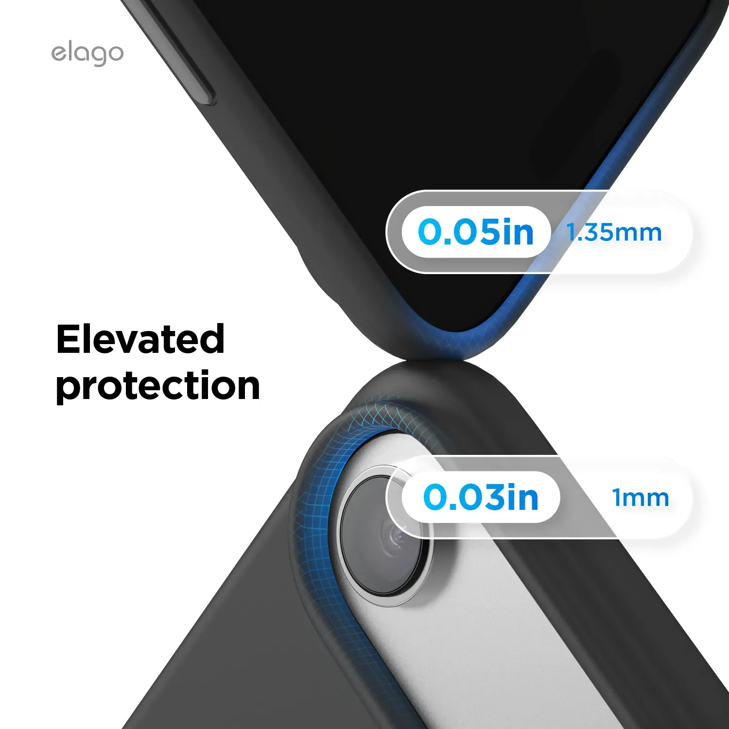 elago MagSafe-kompatibilis iPhone Air szilikontok - fekete