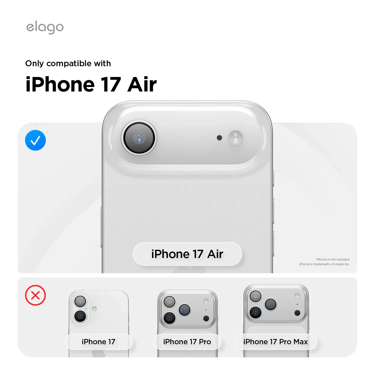 elago MagSafe-kompatibilis iPhone Air szilikontok - sötétszürke