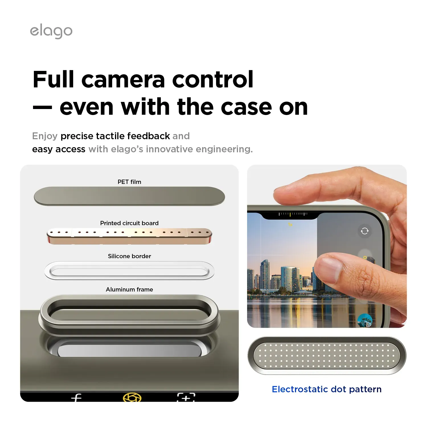 elago MagSafe-kompatibilis iPhone Air szilikontok - sötétszürke