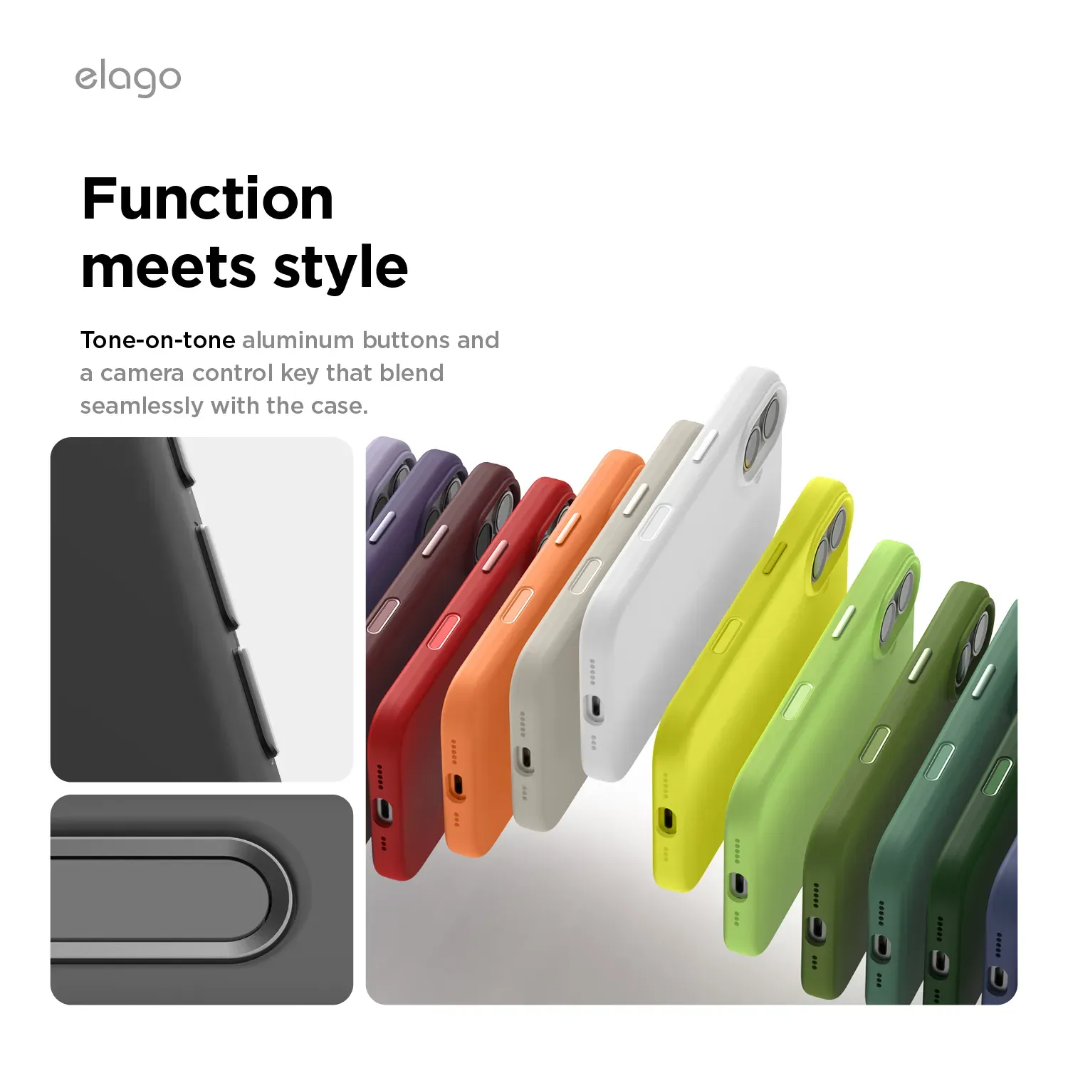 elago MagSafe-kompatibilis iPhone 17 szilikontok - fekete