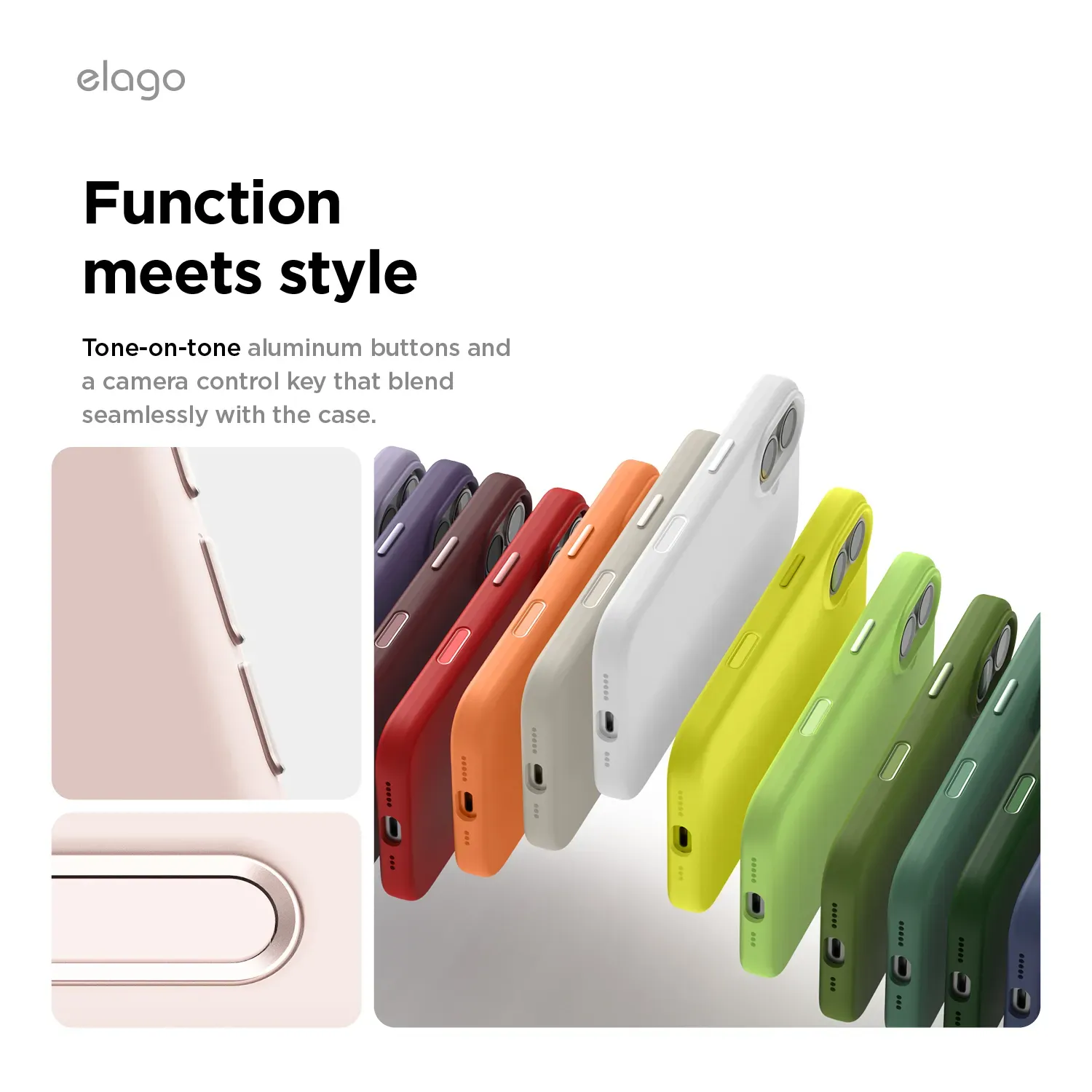 elago MagSafe-kompatibilis iPhone 17 szilikontok - rózsaszín