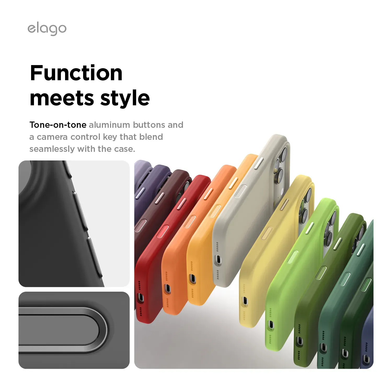 elago MagSafe-kompatibilis iPhone 17 Pro szilikontok - fekete
