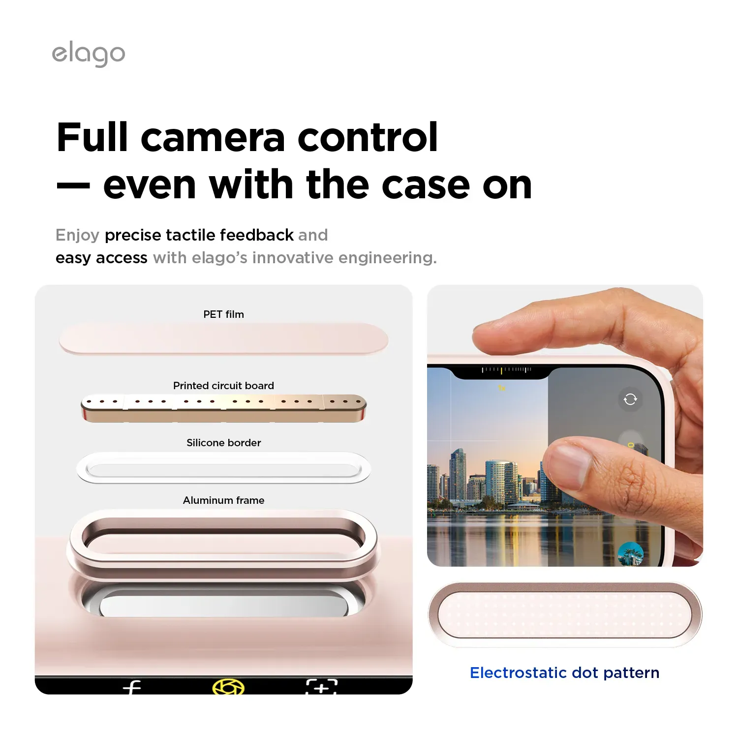 elago MagSafe-kompatibilis iPhone 17 Pro szilikontok - rózsaszín
