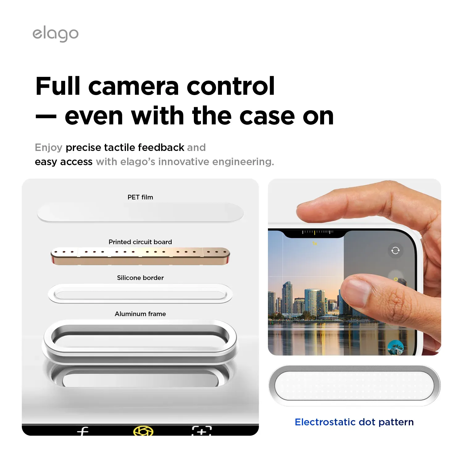 elago MagSafe-kompatibilis iPhone 17 Pro Max szilikontok - fehér