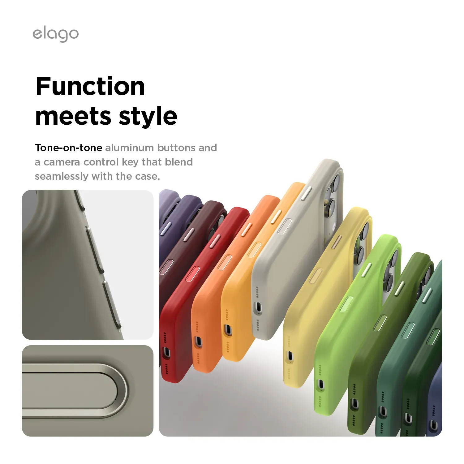 elago MagSafe-kompatibilis iPhone 17 Pro szilikontok - sötétszürke