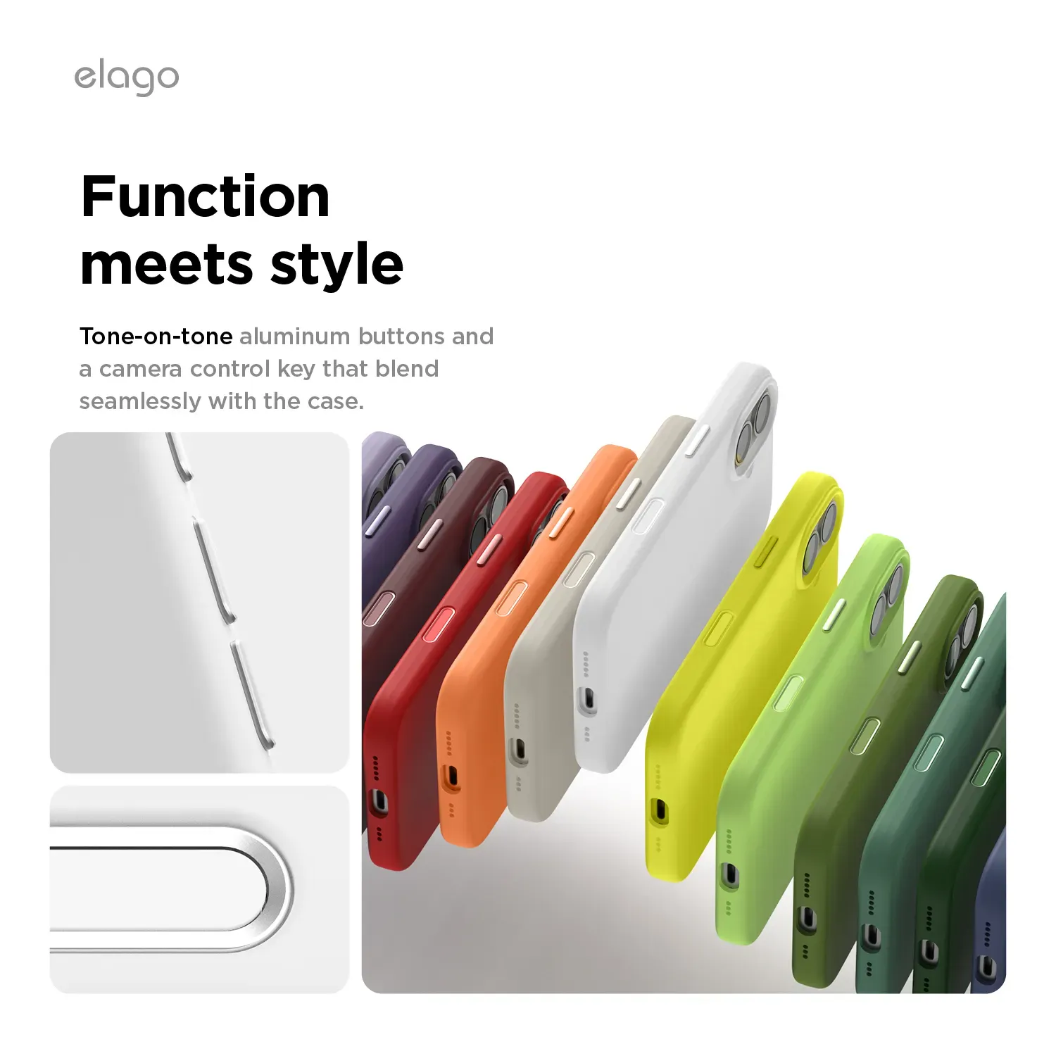 elago MagSafe-kompatibilis iPhone 17 szilikontok - fehér