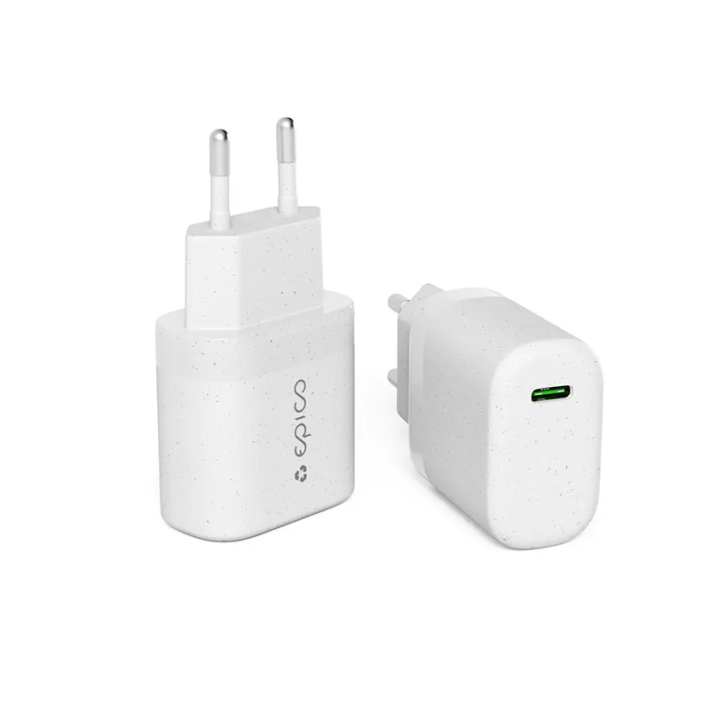 EPICO 30W GaN töltő szett 1.2 méteres USB-C - USB-C kábellel - fehér