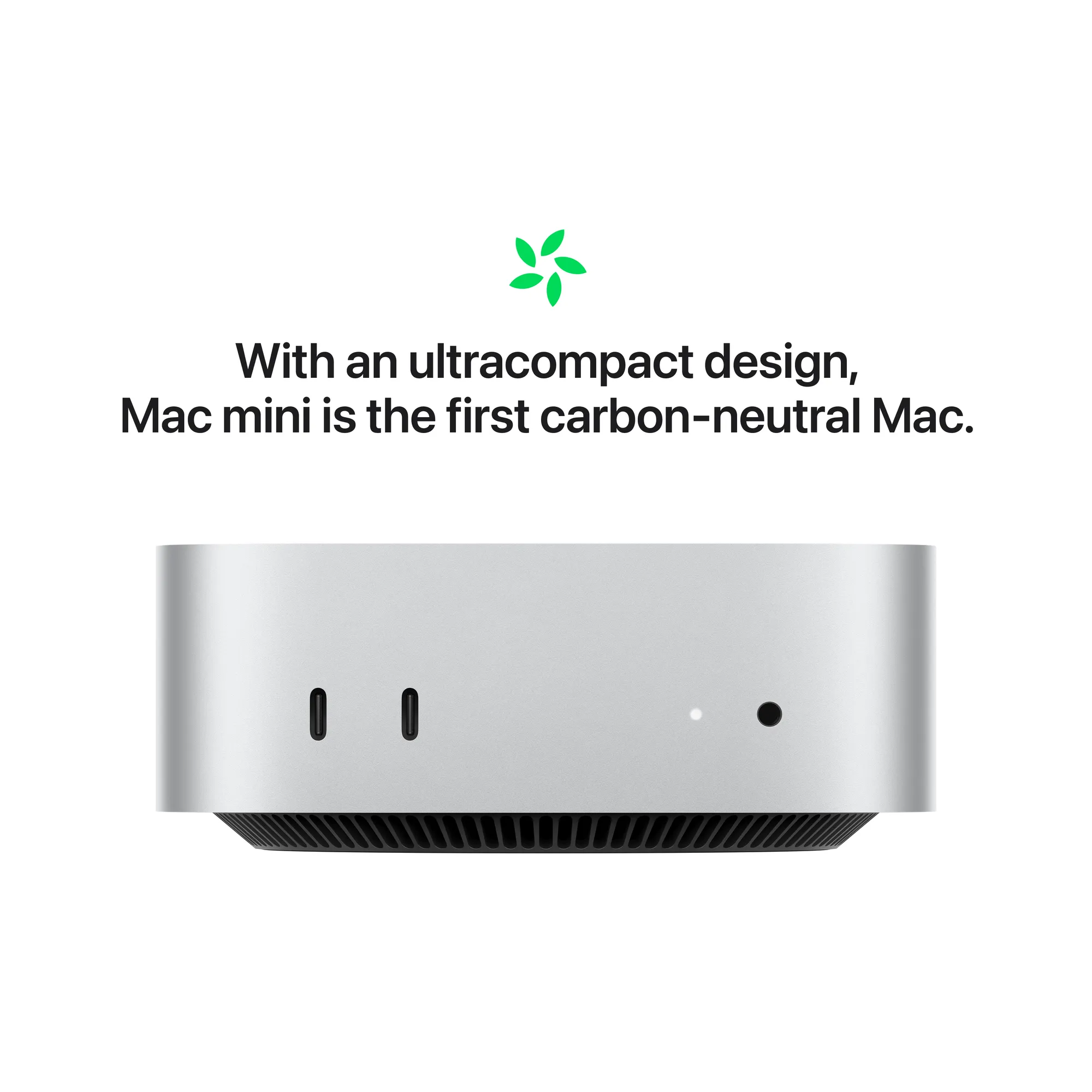 Mac mini: M4 chip, 10 magos CPU, 10 magos GPU, 16 GB egyesített memória, 256 GB‑os SSD